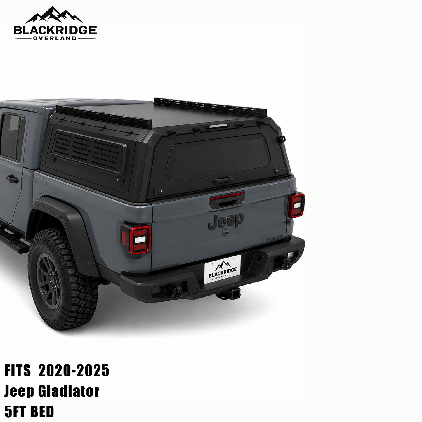 Blackridge Overland Truck Bed Cap | Modular | 5' Bed | for Jeep Gladiator 2020-2025